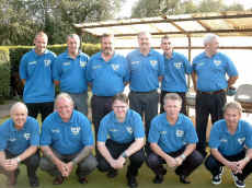 Castlefields Bowling Club take thier place for a photo shoot before the Final of the County Cup